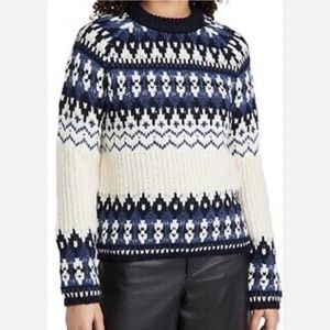 Scotch & Soda Fair Isle Crewneck Knit Sweater blue Apres ski fairisle (NO TAGS!)